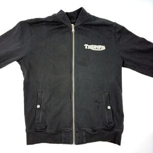 Triumph x Lucky Brand Full Zip Sweatshirt Jacket Mens Sm Black Graphic Motorcycl